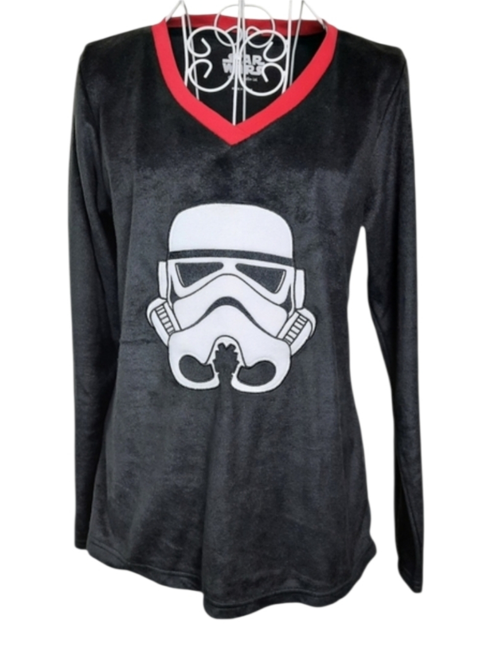 Star Wars Minky Plush Stormtrooper V-neck Sleepshirt SZ M
